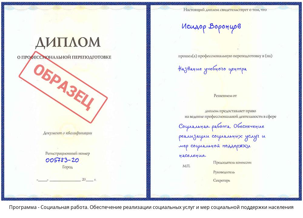 Социальная работа. Обеспечение реализации социальных услуг и мер социальной поддержки населения Кольчугино